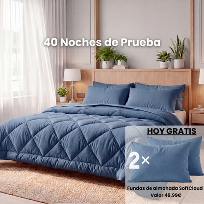 Veloom® Manta Térmica 2 en 1 – Sin funda, sin esfuerzo. Regulación de temperatura automática.