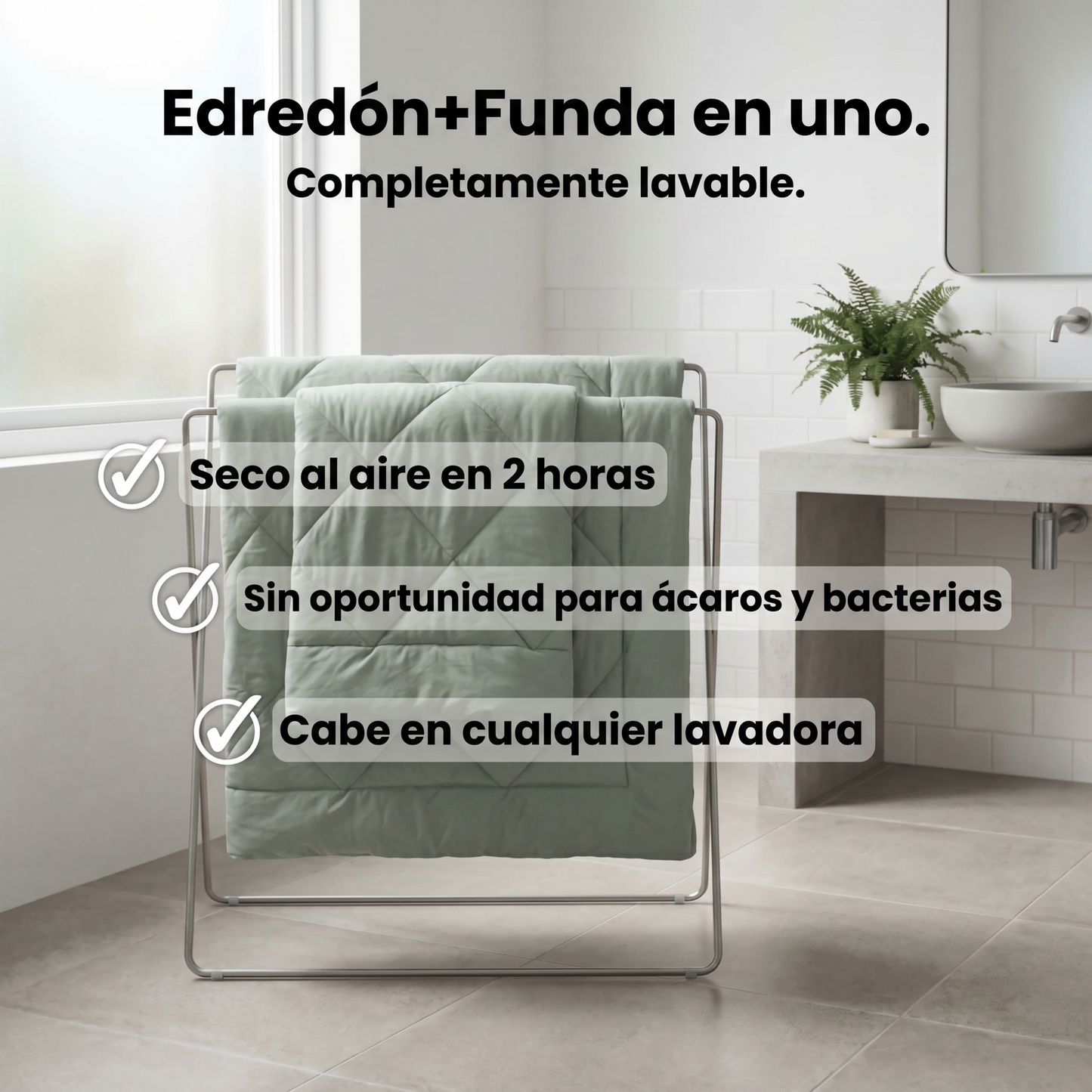 Veloom® Manta Térmica 2 en 1 – Sin funda, sin esfuerzo. Regulación de temperatura automática.