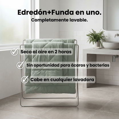 Veloom® Manta Térmica 2 en 1 – Sin funda, sin esfuerzo. Regulación de temperatura automática.