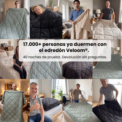 Veloom® Manta Térmica 2 en 1 – Sin funda, sin esfuerzo. Regulación de temperatura automática.